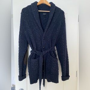 J Crew Belted Wool Cardigan